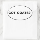 Heb je geiten? Tekst Ovale Sticker (Tas)