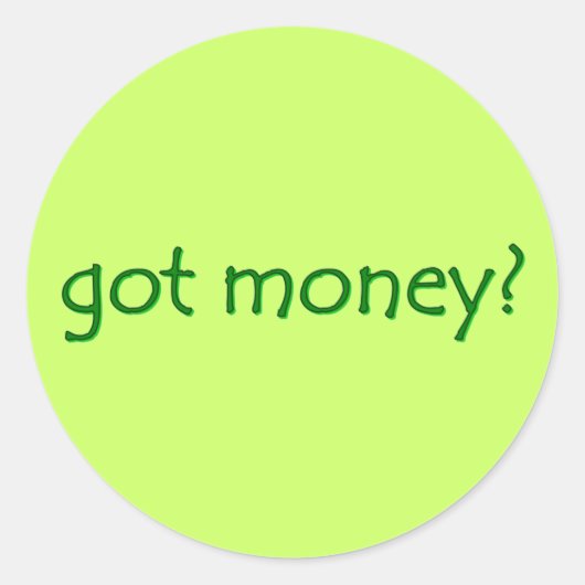 Heb je geld? Sticker (Voorkant)