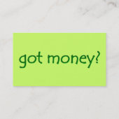 Heb je geld? Visitekaartjes (Achterkant)