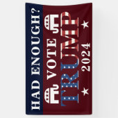 Heb je genoeg gehad? Stemming Trump 2024 Maga Verk Spandoek (Verticaal)