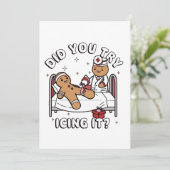 Heb je geprobeerd om het te gebruiken Gingerbread Feestdagenkaart (Staand voorkant)