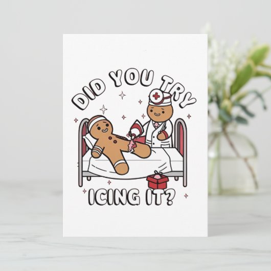 Heb je geprobeerd om het te gebruiken Gingerbread Kaart (Staand voorkant)