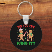 Heb je geprobeerd om het te ijsmen Retro Christmas Sleutelhanger (Voorkant)