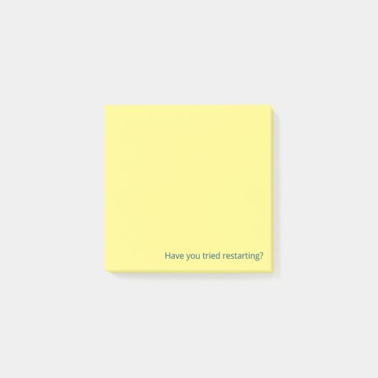 Heb je geprobeerd opnieuw op te starten? post-it® notes (Voorkant)