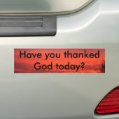 Heb je God vandaag bedankt? Bumpersticker (Op auto)