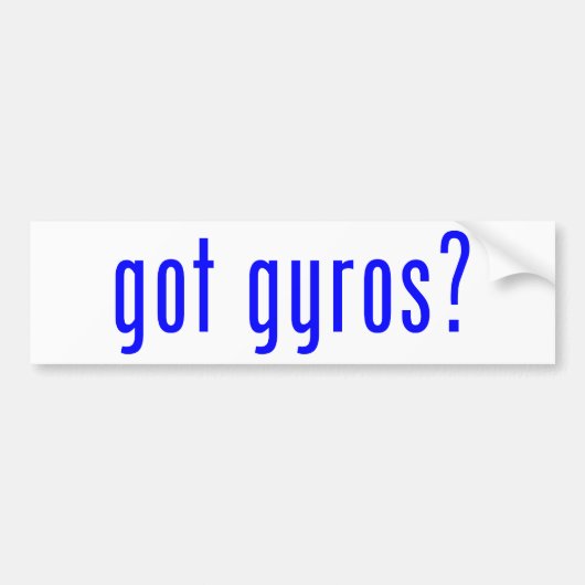 Heb je gyroscopen? bumpersticker (Voorkant)