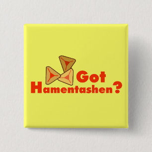 Heb je Hamentashen? Knoop Vierkante Button 5,1 Cm