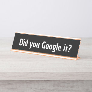 Heb je het gegoogled leuk cadeau voor collega Gen Bureau Naambordje