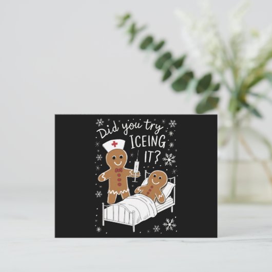 Heb je het geprobeerd met een kerstkoekje van scho feestdagenkaart (Staand voorkant)
