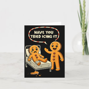 Heb je het geprobeerd met ijs Gingerbread Nurse Ch Kaart