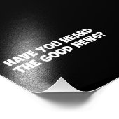 Heb je het goede nieuws gehoord? foto afdruk (Hoek)