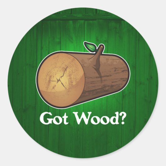 Heb je hout? ronde sticker (Voorkant)