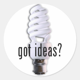Heb je ideeën? ronde sticker