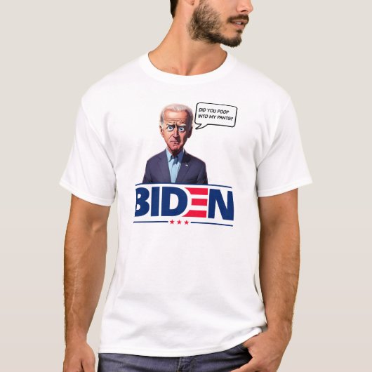 Heb je in mijn broek gepoept - Wit T-shirt (Voorkant)