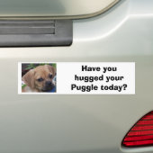 Heb je je Puggle vandaag geknuffeld? Bumpersticker (Op auto)