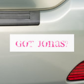 Heb je Jonas? Bumpersticker (Op auto)