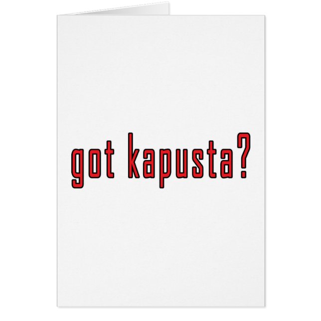 Heb je kapusta? (Voorkant)