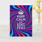 Heb je Keep Calm-zin op gekleurde werveling Kaart (Gele Bloem)