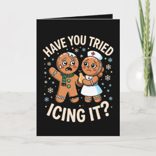 Heb je kerst gingerbread Kerstmis besprenkeld Kaart