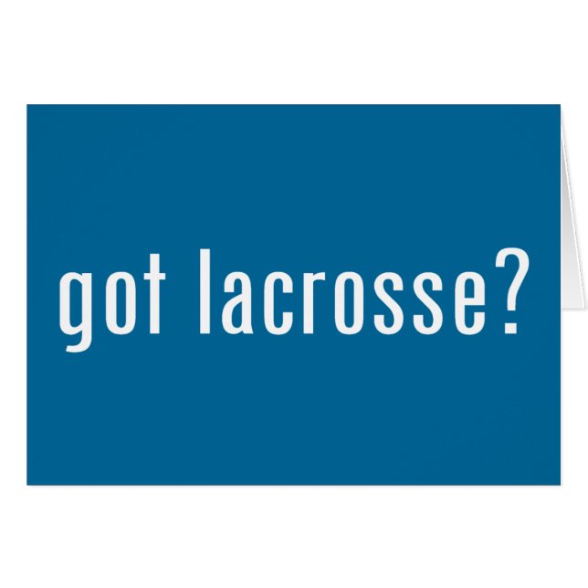 Heb je lacrosse? (Voorkant Horizontaal)