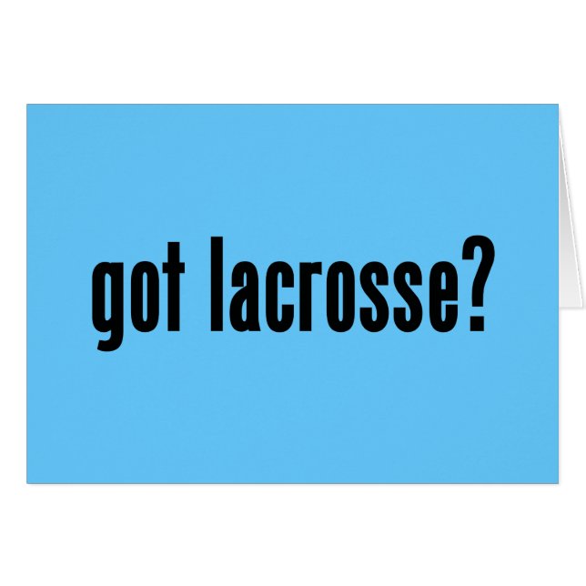 Heb je lacrosse? (Voorkant Horizontaal)