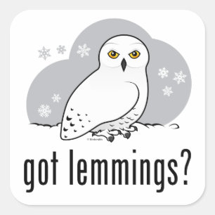 Heb je lemmingen? vierkante sticker