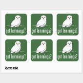 Heb je lemmingen? vierkante sticker (Vel)