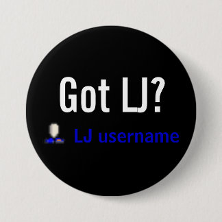 Heb je LJ? knoop Ronde Button 7,6 Cm