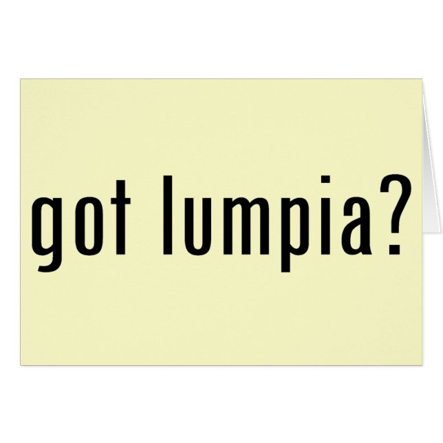 Heb je lumpia? (Voorkant Horizontaal)