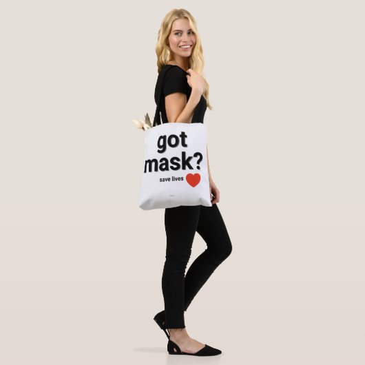 Heb je Masker? canvas tas (Op model)