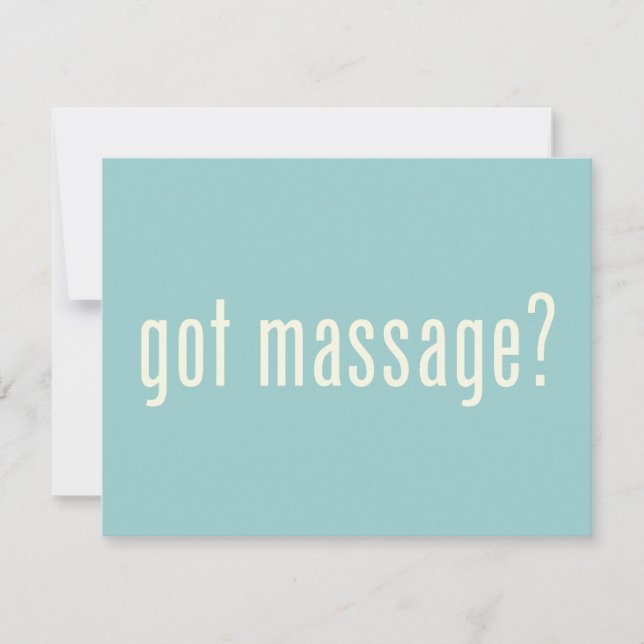 Heb je Massage? (Voorkant)