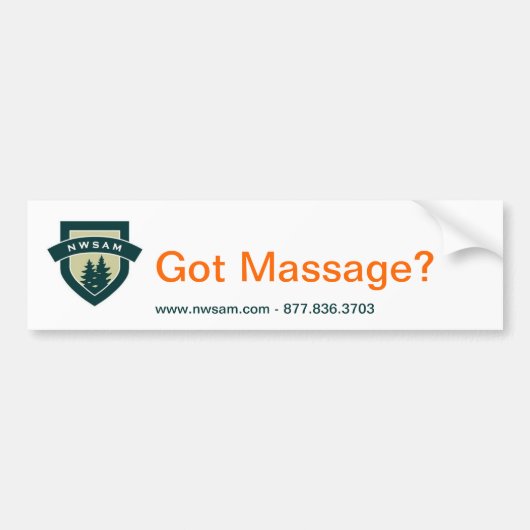 Heb je Massage? Bumpersticker (Voorkant)