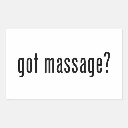 Heb je Massage? Rechthoekige Sticker (Voorkant)