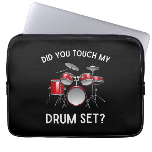Heb je mijn drumstel aangeraakt Shirt Grappig heb Laptop Sleeve