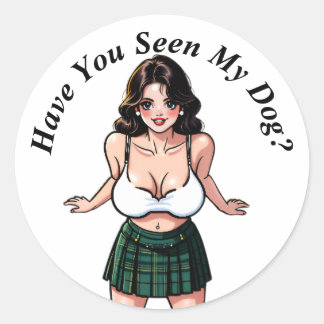 Heb je mijn hond gezien? Schattigee manga Ronde Sticker
