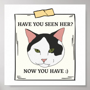 Heb je nu een kat gezien? Je wilde een gezelschaps Poster