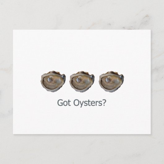 Heb je oesters? briefkaart (Voorkant)