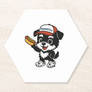 Heb je ooit een hond gezien die zo stijlvol Amerik Kartonnen Onderzetters