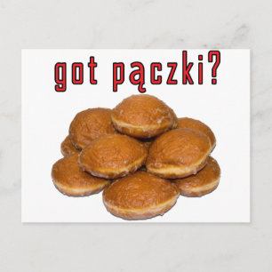 Heb je paczki ? Poolse dessert Briefkaart