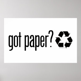 Heb je papier? Recyclage Poster