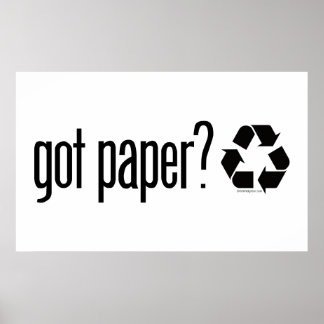 Heb je papier? Recyclingbord Poster