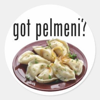 Heb je Pelmeni? Пельмн и е с т ьеenz. Ronde Sticker