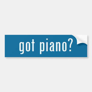 Heb je piano? bumpersticker
