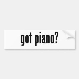Heb je piano? bumpersticker