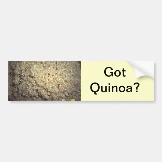Heb je Quinoa? Bumpersticker (Voorkant)