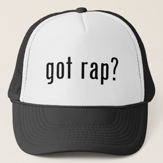 Heb je rap? trucker pet (Voorkant)