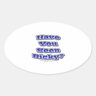 Heb je Ricky gezien? Ovale Sticker
