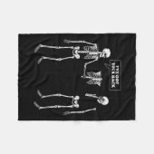 Heb je rug _ Funny Skeleton Pun Fleece Deken (Voorkant (Horizontaal))