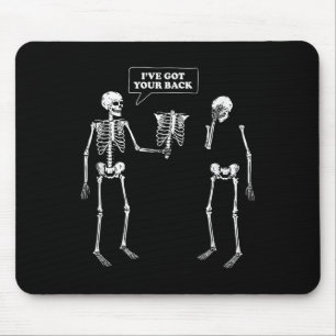 Heb je rug _ Funny Skeleton Pun Muismat
