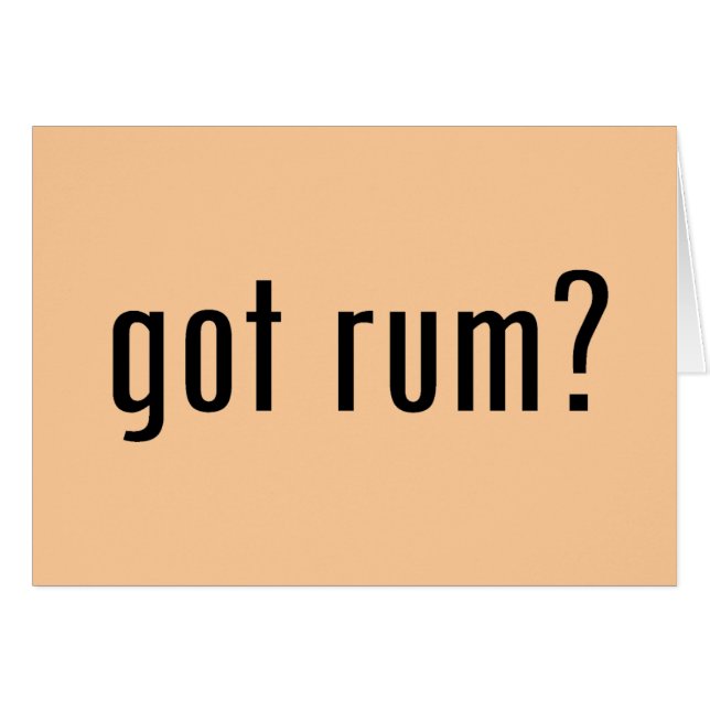 Heb je rum? (Voorkant Horizontaal)